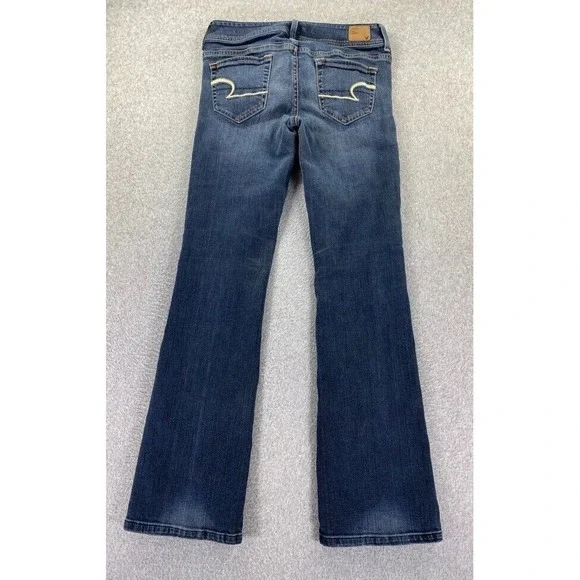 American Eagle Jeans Womens 4 Original Boot Cut Mid Rise Dark Wash Y2K Denim - Picture 12 of 14